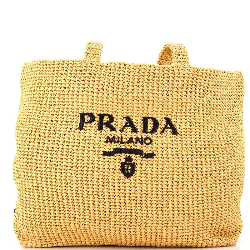 Quilted Tote Bag in Cream with Silver Hardware for a Classic and Sophisticated StyleLogo Tote Raffia XL Quilted Tote Bag in Cream with Silver Hardware for a Classic and Sophisticated StyleLogo Tote Raffia XL