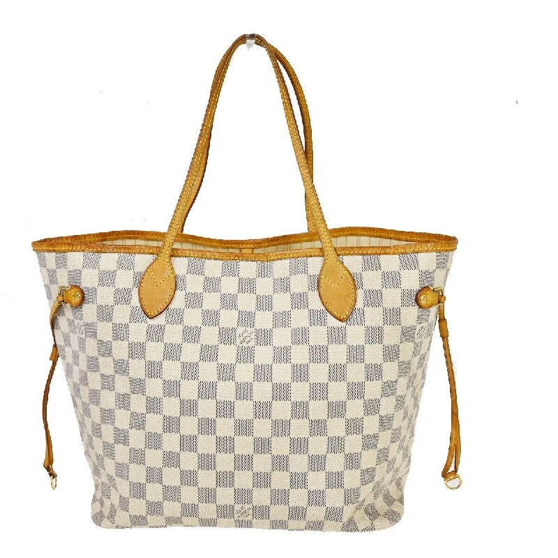 Medium - Sized Canvas Tote Bag in Navy Blue with Striped Pattern for a Nautical - Inspired LookEmbroidered Tote Bag in Beige with Floral Motifs for a Boho - Chic VibeLouis Vuitton Neverfull Mm  Canvas Tote Bag (Pre-Owned)