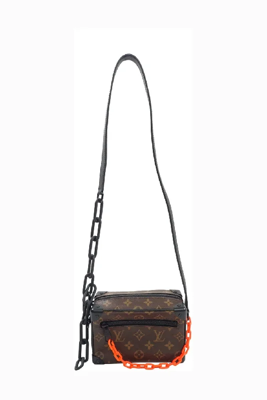 Leather - Trimmed Denim Crossbody Bag in Blue for a Vintage - Inspired Look[WB5114] Louis Vuitton | Cross-Body Bag