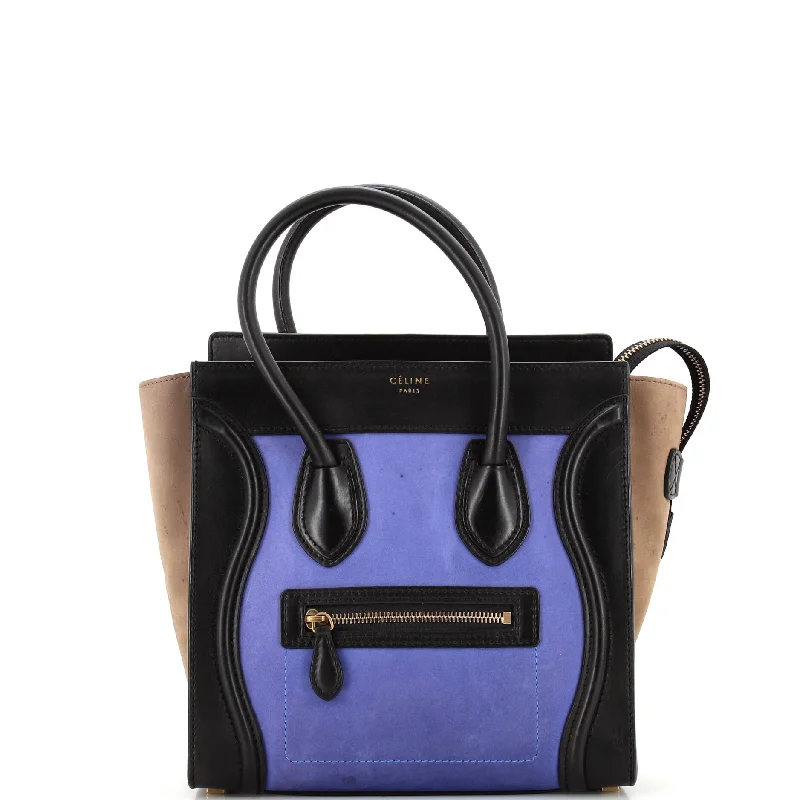 Patchwork Tote Bag in Denim with Vintage - Inspired Designs for a Retro AppealLuggage Bag Canvas and Leather Micro