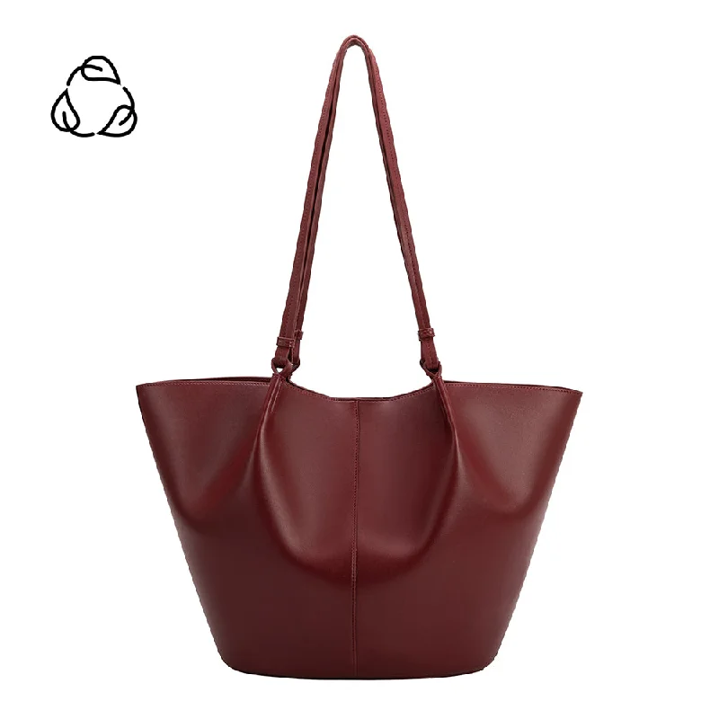 Monogrammed Tote Bag in Brown Leather with Personalized Initials for a Custom and Elegant TouchLydia Cranberry Recycled Vegan Large Tote Bag Monogrammed Tote Bag in Brown Leather with Personalized Initials for a Custom and Elegant TouchLydia Cranberry Recycled Vegan Large Tote Bag