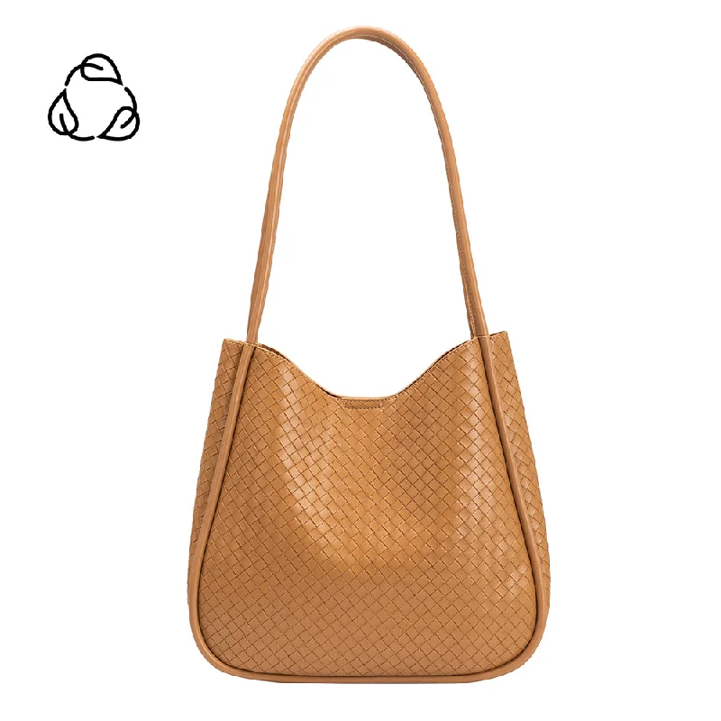 Women's Tote Bag with Detachable Pouch in Purple for Added ConvenienceMischa Tan Medium Recycled Vegan Tote Bag - FINAL SALE Women's Tote Bag with Detachable Pouch in Purple for Added ConvenienceMischa Tan Medium Recycled Vegan Tote Bag - FINAL SALE