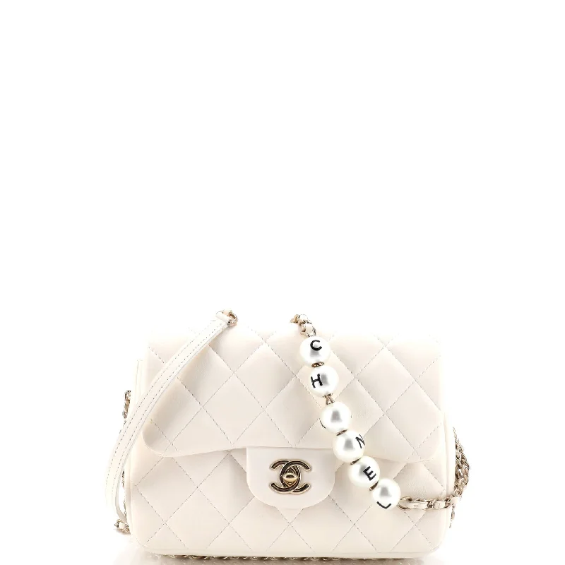 Canvas and Leather Combo Shoulder Bag in Tan for a Rustic LookSuede Shoulder Bag in Pink with Tassel Accents for Casual OutingsMy Precious Pearls Chain Flap Bag Quilted Lambskin Medium