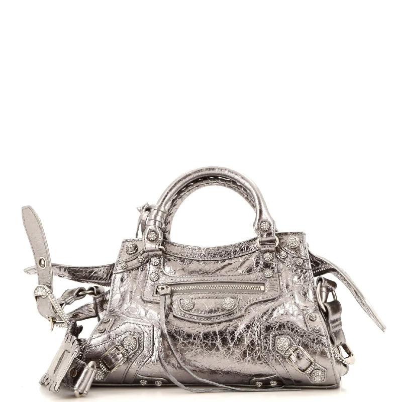 Neo Cagole City Bag Leather with Crystals XS