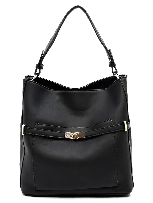 Large Capacity Genuine Leather Women's Tote Bag in Black for Work and CommutingNeverfull Leather Tote