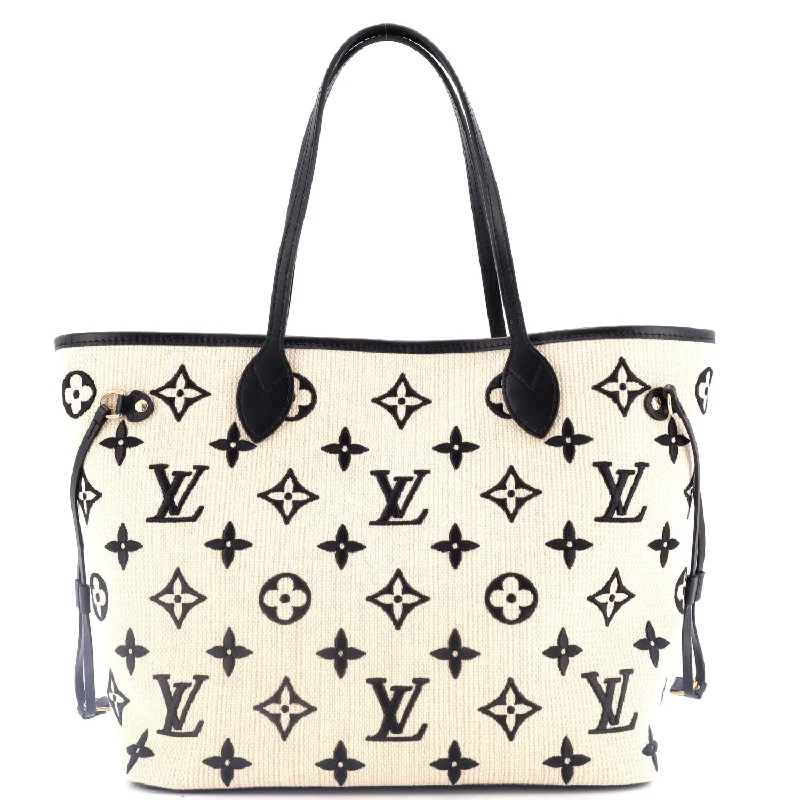 Women's Printed Tote Bag in Floral Patterns for a Spring - Themed Shopping TripNeverfull NM Tote By The Pool Monogram Raffia MM Women's Printed Tote Bag in Floral Patterns for a Spring - Themed Shopping TripNeverfull NM Tote By The Pool Monogram Raffia MM