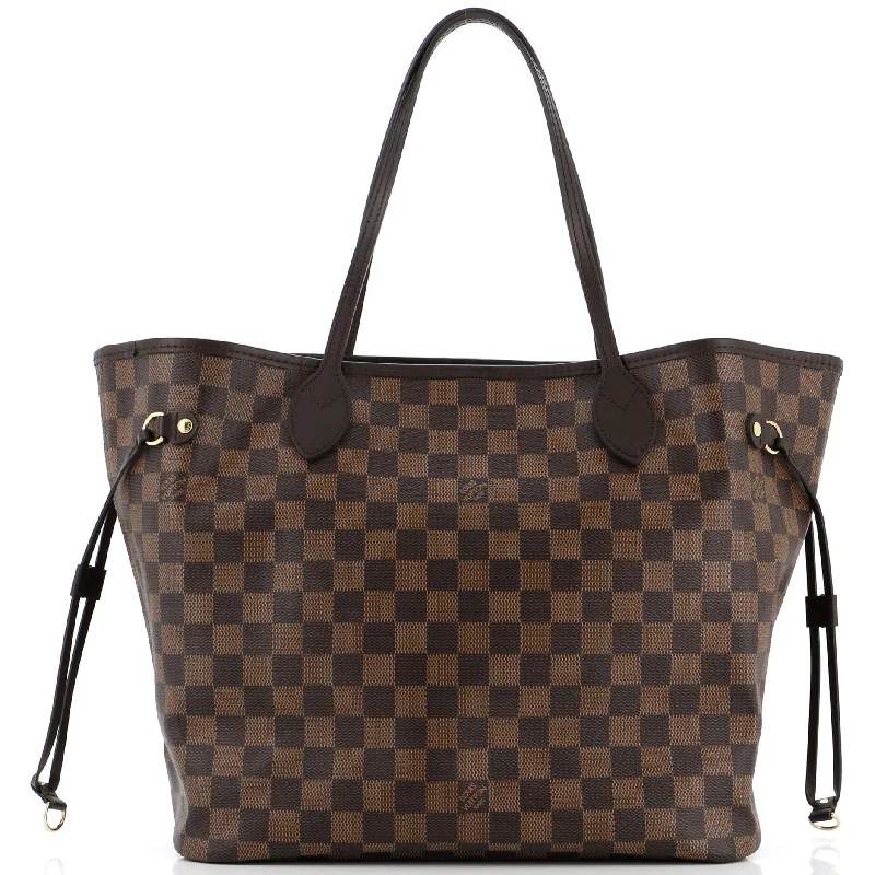 Women's Tote Bag with Detachable Pouch in Purple for Added ConvenienceNeverfull NM Tote Damier MM