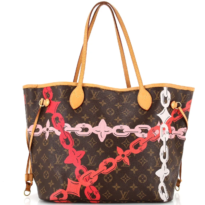 Women's Tote Bag with Inner Compartments in Gray for Organizing Everyday EssentialsNeverfull NM Tote Limited Edition Bay Monogram Canvas MM Women's Tote Bag with Inner Compartments in Gray for Organizing Everyday EssentialsNeverfull NM Tote Limited Edition Bay Monogram Canvas MM