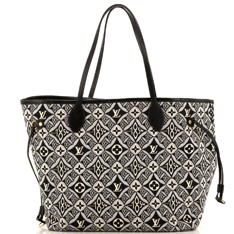 Tote Bag with RFID - Blocking Pocket in Black for Protecting Your Cards and InformationNeverfull NM Tote Limited Edition Since 1854 Monogram Jacquard MM