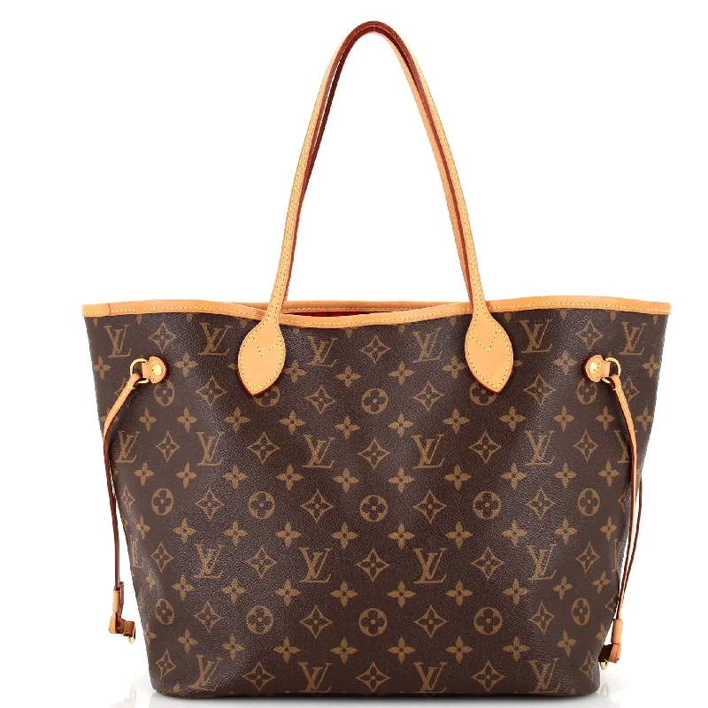 Large Capacity Genuine Leather Women's Tote Bag in Black for Work and CommutingNeverfull NM Tote Monogram Canvas MM