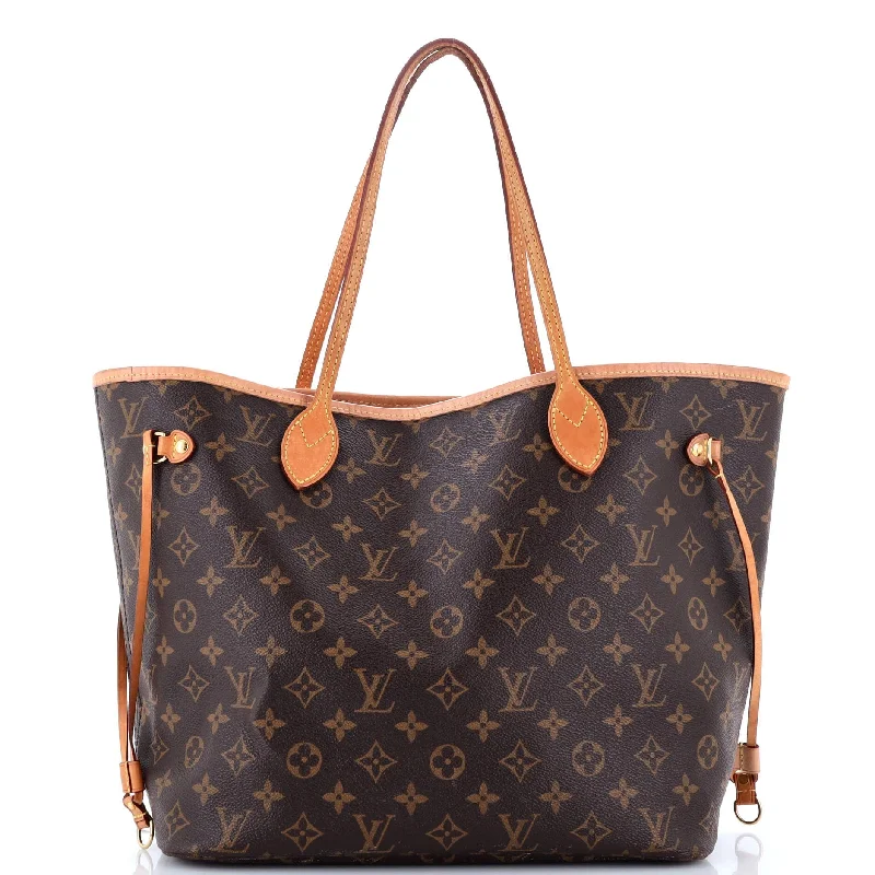 Patchwork Tote Bag in Denim with Vintage - Inspired Designs for a Retro AppealNeverfull NM Tote Monogram Canvas MM