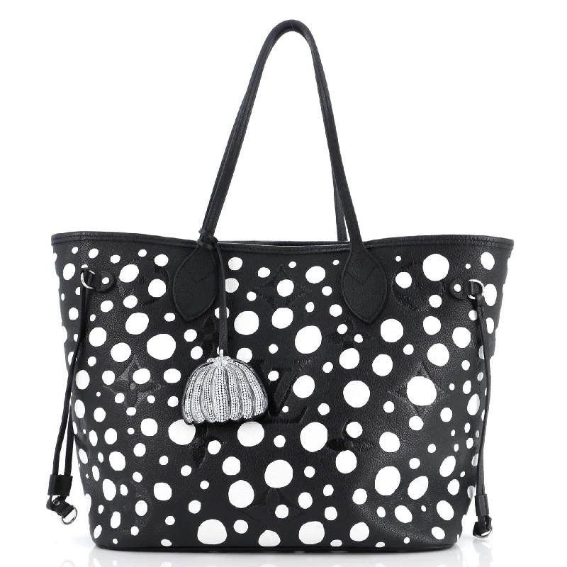 Waterproof Tote Bag in Yellow for Outdoor Activities in Wet WeatherNeverfull NM Tote Yayoi Kusama Infinity Dots Monogram Empreinte Giant MM