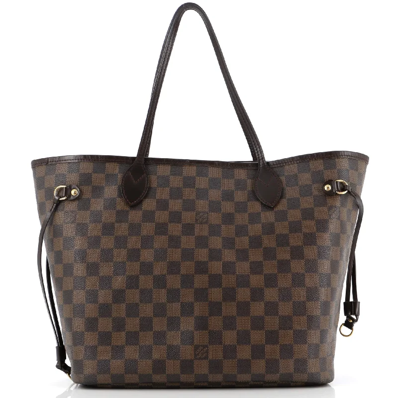 Large Capacity Genuine Leather Women's Tote Bag in Black for Work and CommutingNeverfull Tote Damier MM