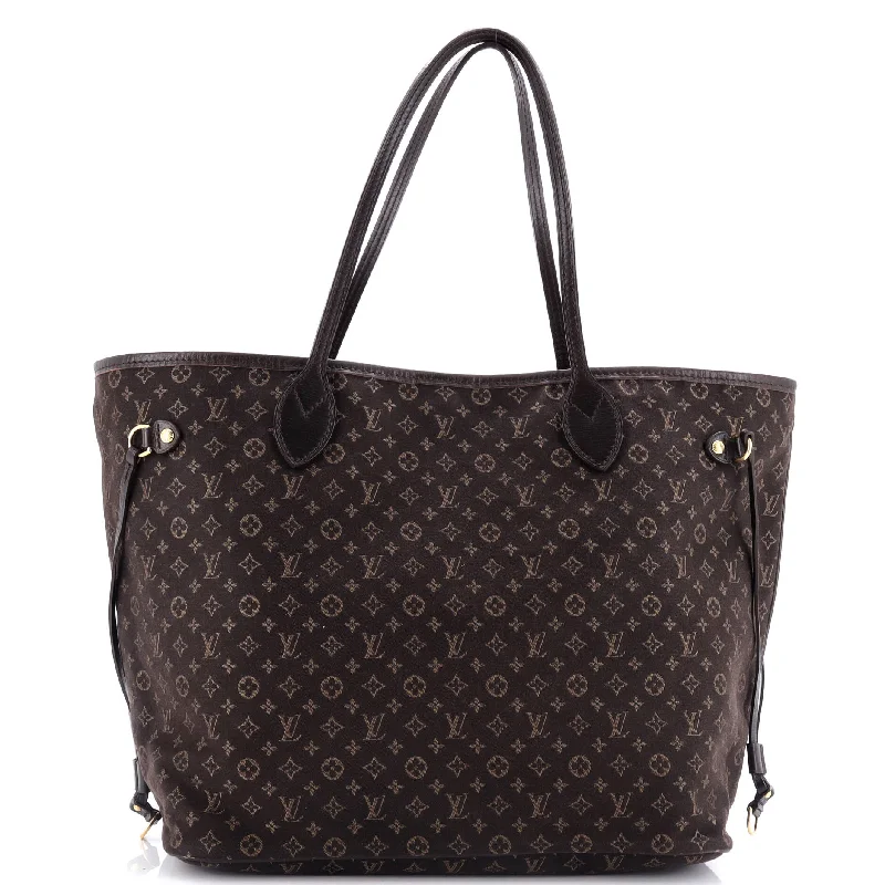 Women's Tote Bag with Zipper Closure in Red for Secure StorageNeverfull Tote Monogram Idylle MM
