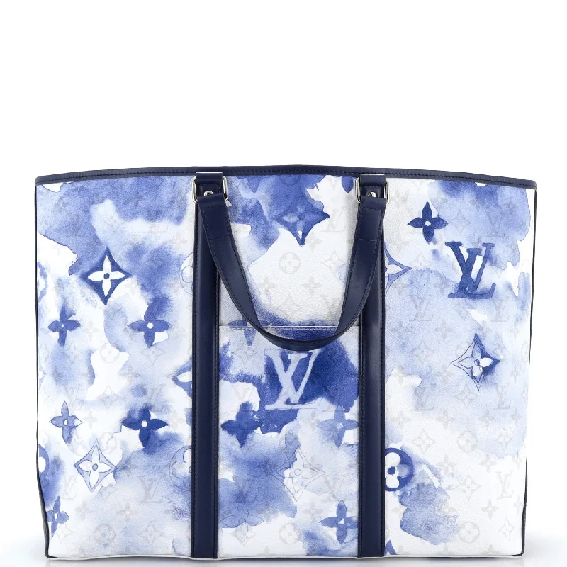 Waterproof Tote Bag in Yellow for Outdoor Activities in Wet WeatherNew Tote Limited Edition Monogram Watercolor Canvas GM