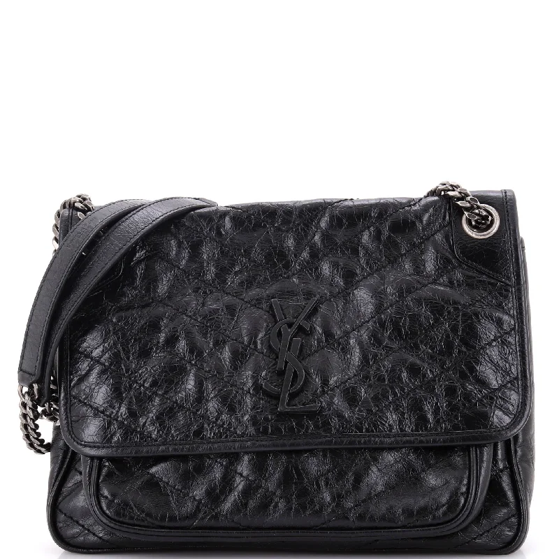 Niki Chain Flap Bag Matelasse Chevron Leather Medium