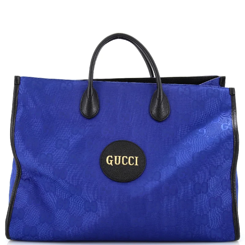 Faux Fur - Trimmed Tote Bag in White for a Cozy Winter LookOff The Grid Tote GG Econyl Faux Fur - Trimmed Tote Bag in White for a Cozy Winter LookOff The Grid Tote GG Econyl