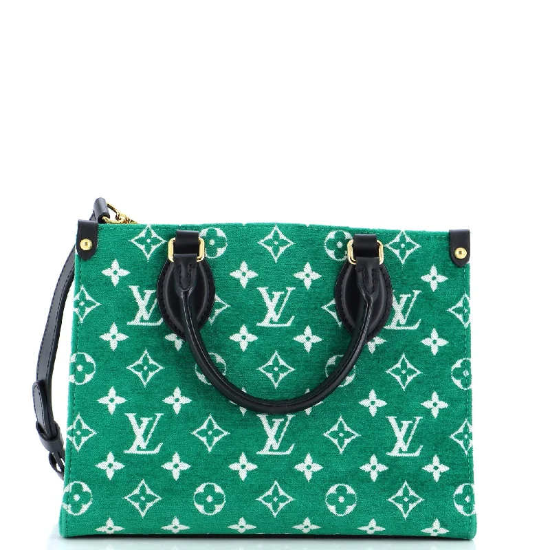 Women's Tote Bag with Magnetic Closure in Orange for Easy Access on the GoOnTheGo Tote LV Match Monogram Jacquard Velvet PM Women's Tote Bag with Magnetic Closure in Orange for Easy Access on the GoOnTheGo Tote LV Match Monogram Jacquard Velvet PM