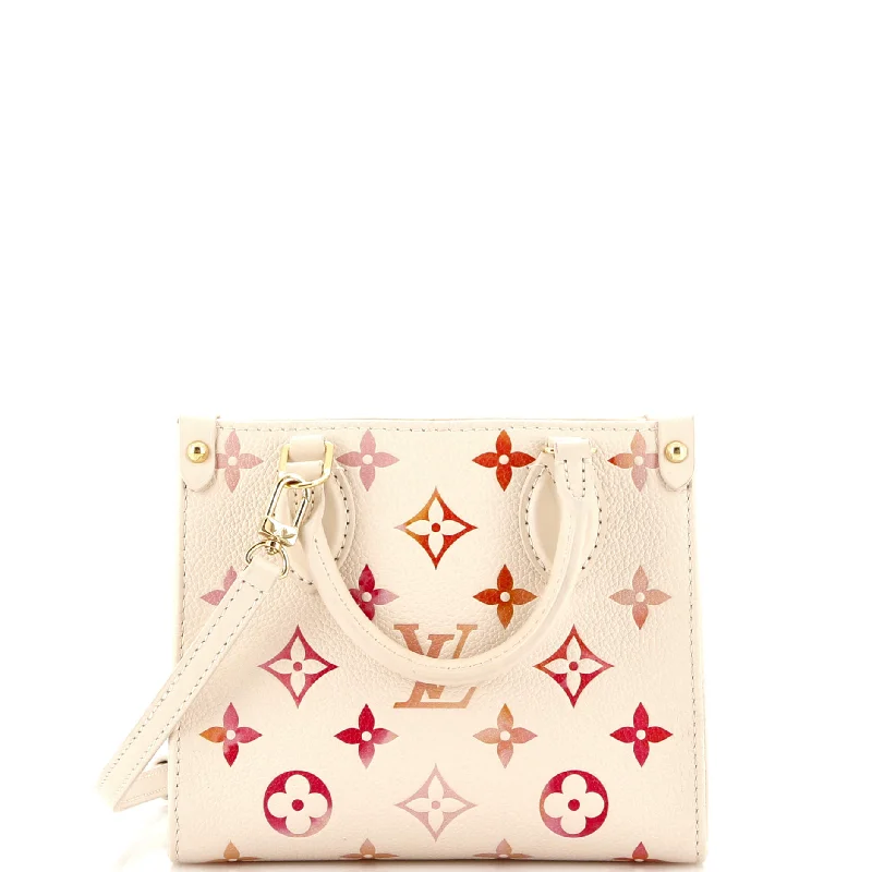 Metallic Tote Bag in Rose Gold with Chain Handles for a Glamorous Night OutEmbroidered Tote Bag in Beige with Floral Motifs for a Boho - Chic VibeOnTheGo Tote Monogram Empreinte Sunrise Aquarelle BB Metallic Tote Bag in Rose Gold with Chain Handles for a Glamorous Night OutEmbroidered Tote Bag in Beige with Floral Motifs for a Boho - Chic VibeOnTheGo Tote Monogram Empreinte Sunrise Aquarelle BB