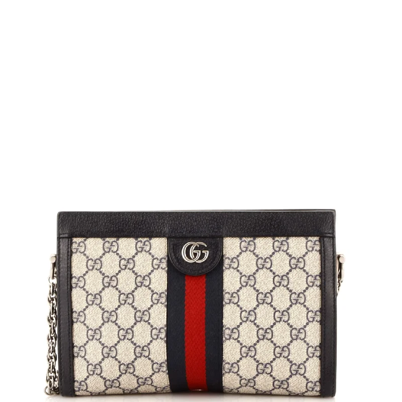 Shoulder Bag with Geometric Pattern in Multicolor for a Contemporary StyleOphidia Chain Shoulder Bag GG Coated Canvas Small