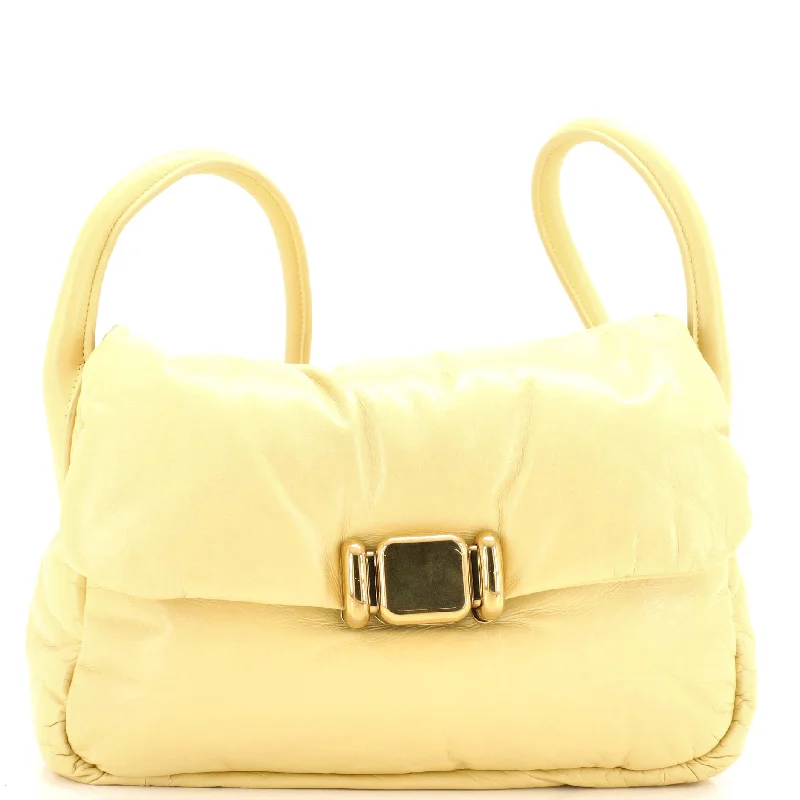 Women's Shoulder Bag with Floral Embroidery in Purple for Spring WalksPad Shoulder Bag Leather