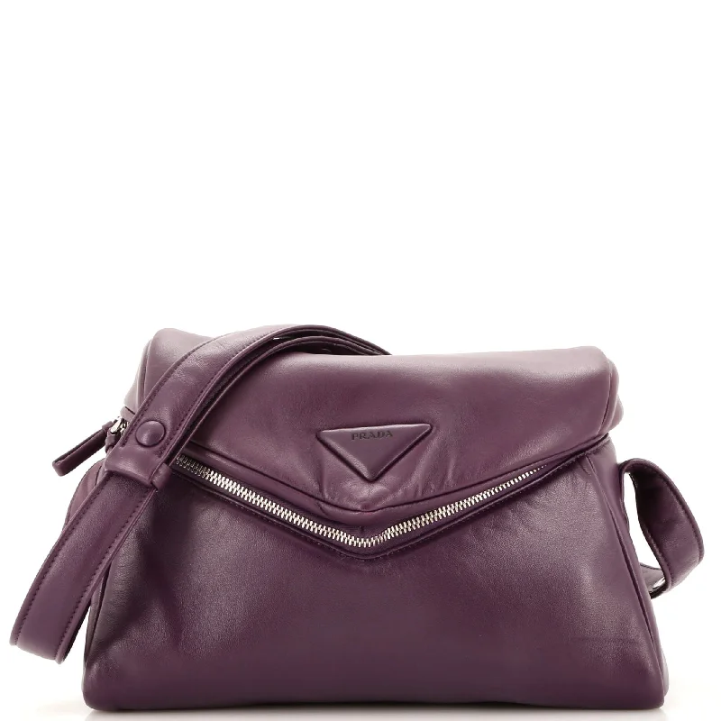 Suede Shoulder Bag in Pink with Tassel Accents for Casual OutingsPadded Signaux Shoulder Bag Nappa Leather Medium Suede Shoulder Bag in Pink with Tassel Accents for Casual OutingsPadded Signaux Shoulder Bag Nappa Leather Medium