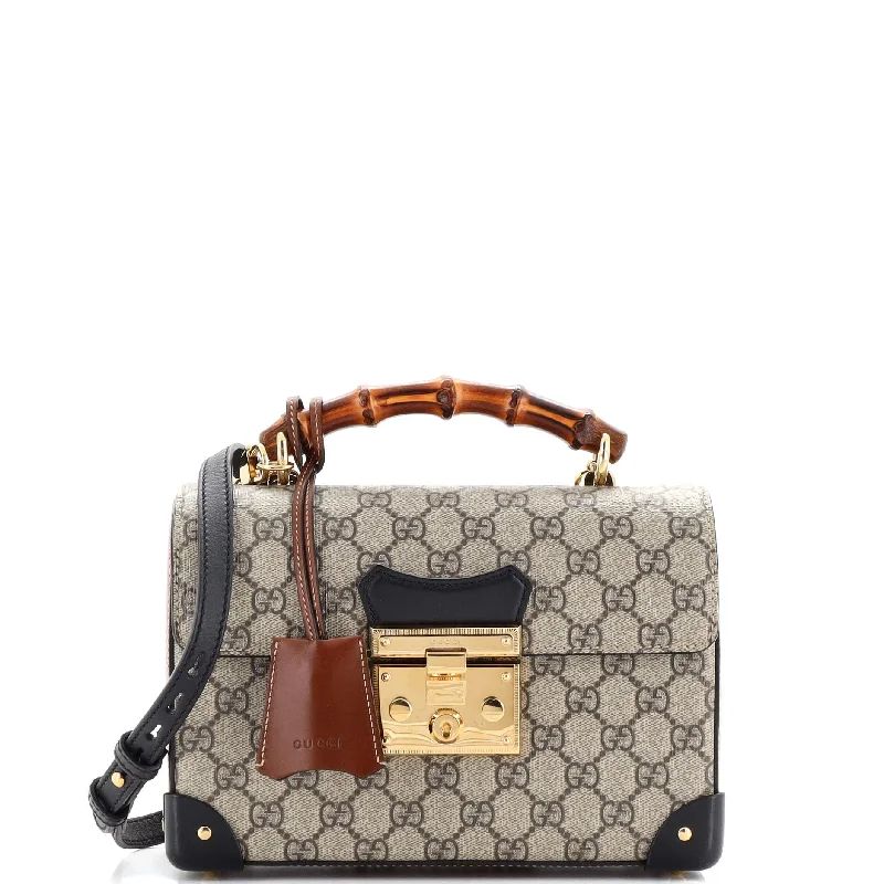 Quilted Shoulder Bag in Cream for a Classic and Elegant LookPadlock Bamboo Shoulder Bag GG Coated Canvas Small Quilted Shoulder Bag in Cream for a Classic and Elegant LookPadlock Bamboo Shoulder Bag GG Coated Canvas Small