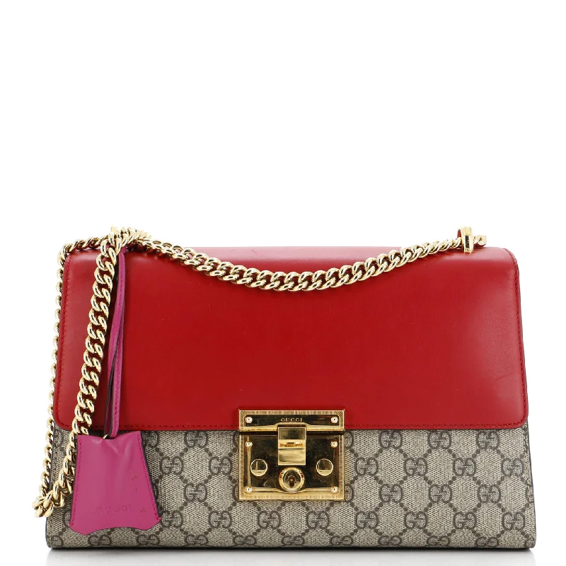 Crossbody Shoulder Bag in Black Leather with Gold Hardware for Night OutsPadlock Shoulder Bag GG Coated Canvas and Leather Medium Crossbody Shoulder Bag in Black Leather with Gold Hardware for Night OutsPadlock Shoulder Bag GG Coated Canvas and Leather Medium