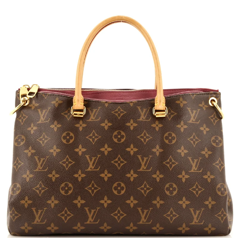 Women's Tote Bag with Zipper Closure in Red for Secure StoragePallas Tote Monogram Canvas