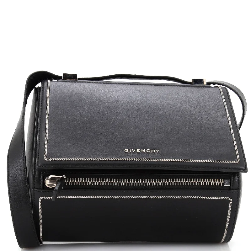 Pandora Box Bag Leather with Chain Detail Medium