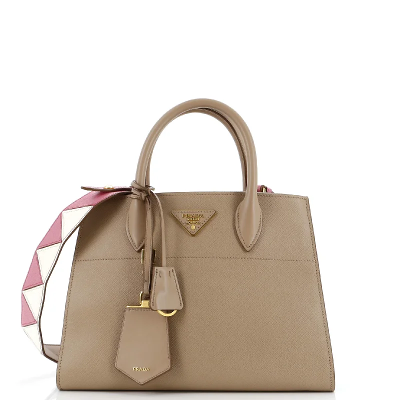 Women's Tote Bag with Inner Compartments in Gray for Organizing Everyday EssentialsParadigme Tote Saffiano Leather Medium Women's Tote Bag with Inner Compartments in Gray for Organizing Everyday EssentialsParadigme Tote Saffiano Leather Medium