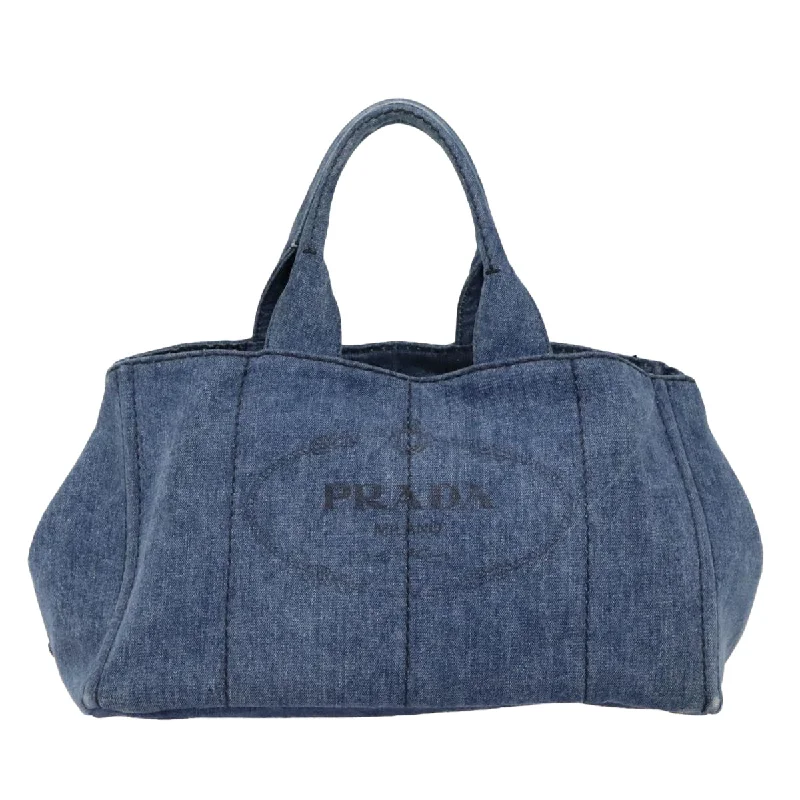 Patchwork Tote Bag in Denim with Vintage - Inspired Designs for a Retro AppealWomen's Printed Tote Bag in Floral Patterns for a Spring - Themed Shopping TripPrada Canapa   - Jeans Tote Bag (Pre-Owned)