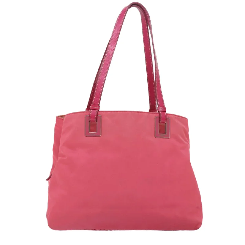 Faux Fur - Trimmed Tote Bag in White for a Cozy Winter LookGeometric - Printed Tote Bag in Multicolor for a Contemporary and Trendy OutfitPrada Re-Nylon  Synthetic Tote Bag (Pre-Owned)