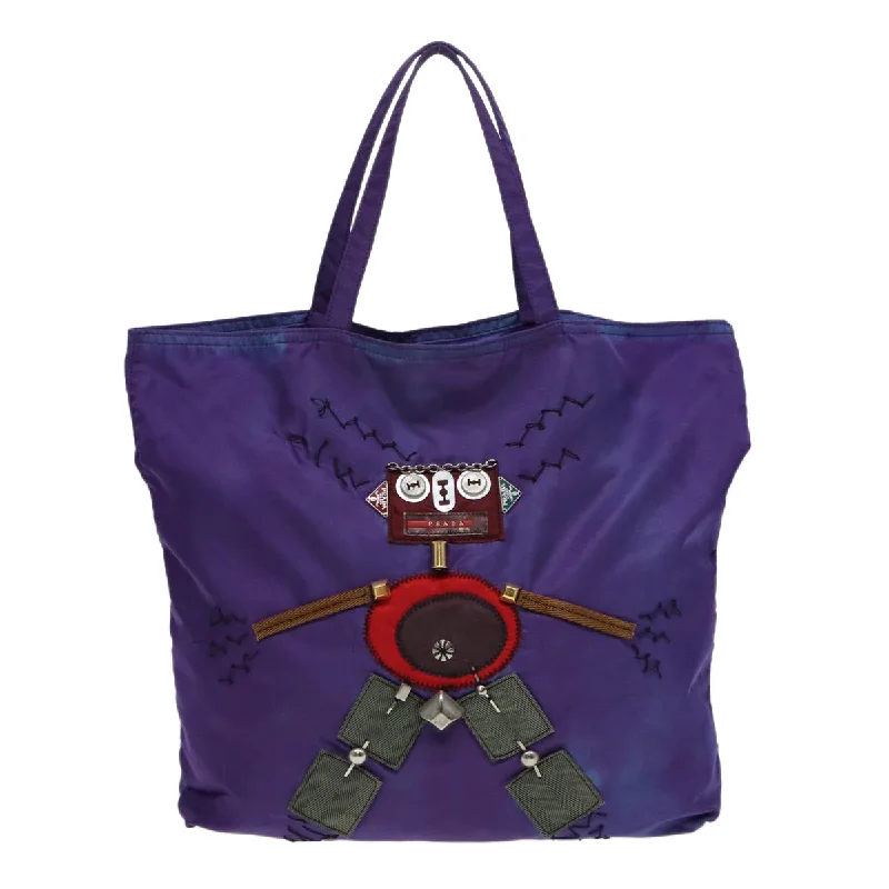 Waterproof Tote Bag in Yellow for Outdoor Activities in Wet WeatherWomen's Printed Tote Bag in Floral Patterns for a Spring - Themed Shopping TripPrada Robot  Synthetic Tote Bag (Pre-Owned)