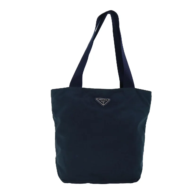 Medium - Sized Canvas Tote Bag in Navy Blue with Striped Pattern for a Nautical - Inspired LookTote Bag with Adjustable Shoulder Strap in Olive Green for Comfortable CarryingPrada Tessuto  Synthetic Tote Bag (Pre-Owned)