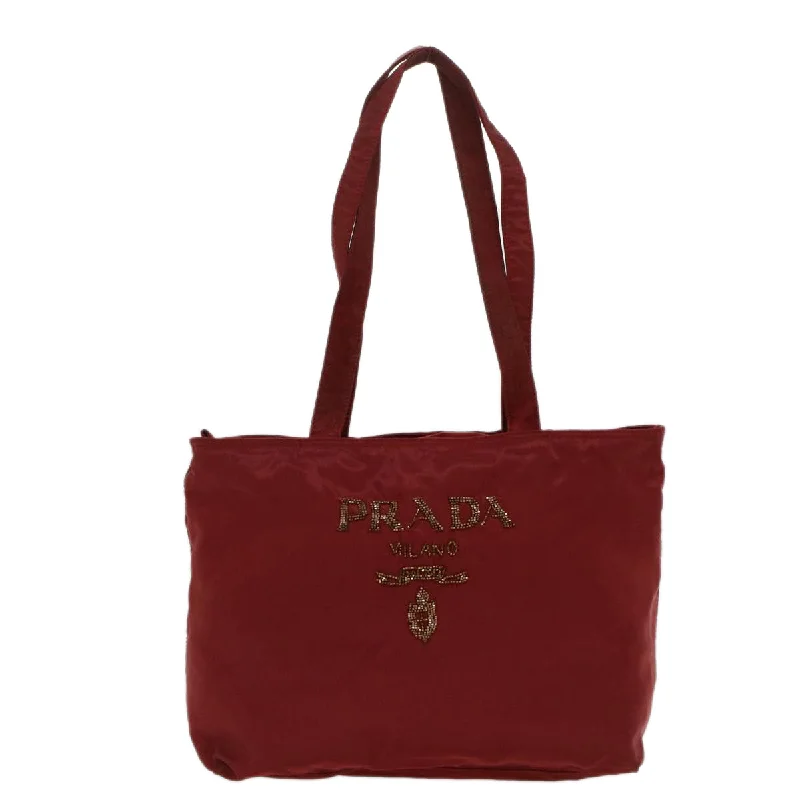 Women's Tote Bag with Magnetic Closure in Orange for Easy Access on the GoSmall Vegan Leather Tote Bag in Blush Pink with Gold - Tone Hardware for a Feminine and Stylish AccessoryPrada Tessuto  Synthetic Tote Bag (Pre-Owned)