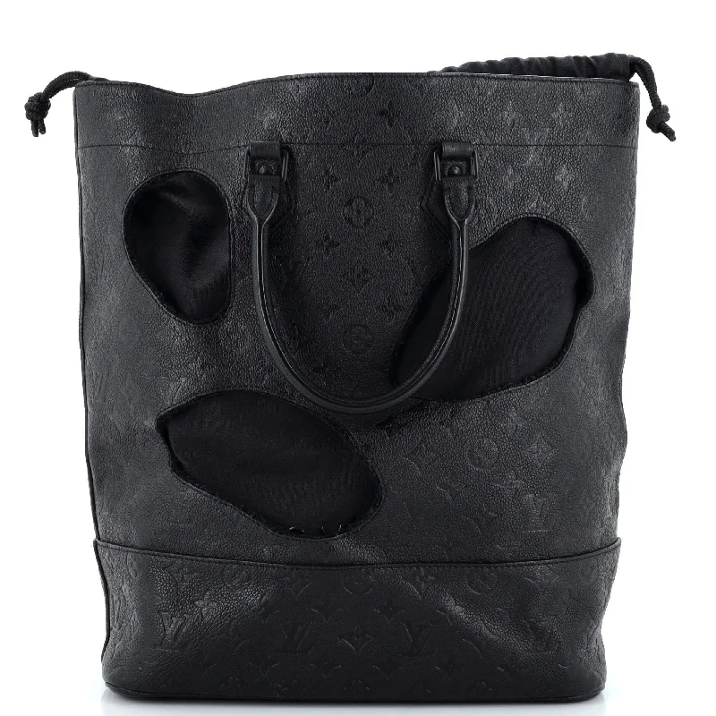 Tote Bag with RFID - Blocking Pocket in Black for Protecting Your Cards and InformationRei Kawakubo Bag with Holes Monogram Empreinte Leather MM