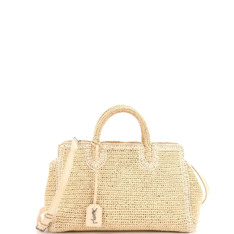 Women's Tote Bag with Detachable Pouch in Purple for Added ConvenienceQuilted Tote Bag in Cream with Silver Hardware for a Classic and Sophisticated StyleRive Gauche Cabas Woven Raffia Small Women's Tote Bag with Detachable Pouch in Purple for Added ConvenienceQuilted Tote Bag in Cream with Silver Hardware for a Classic and Sophisticated StyleRive Gauche Cabas Woven Raffia Small