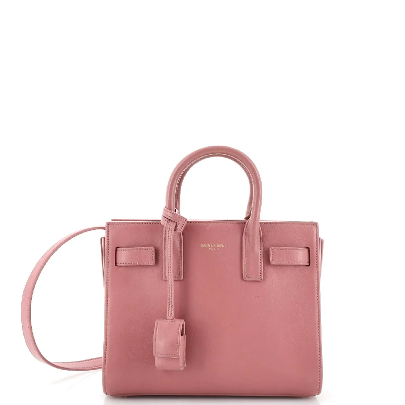 Metallic Tote Bag in Rose Gold with Chain Handles for a Glamorous Night OutSac de Jour Bag Leather Nano