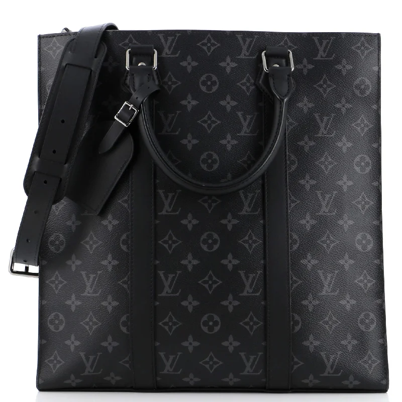 Crossbody Shoulder Bag in Black Leather with Gold Hardware for Night OutsWomen's Canvas Shoulder Bag in Navy with Striped Pattern for Beach TripsSac Plat Bag Monogram Eclipse Canvas