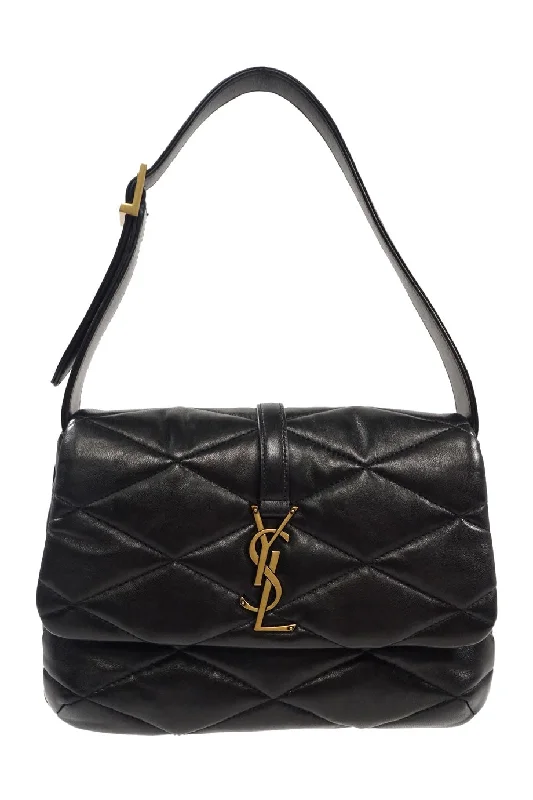 Women's Canvas Shoulder Bag in Navy with Striped Pattern for Beach Trips[WB5030] Saint Laurent | Shoulder Bag
