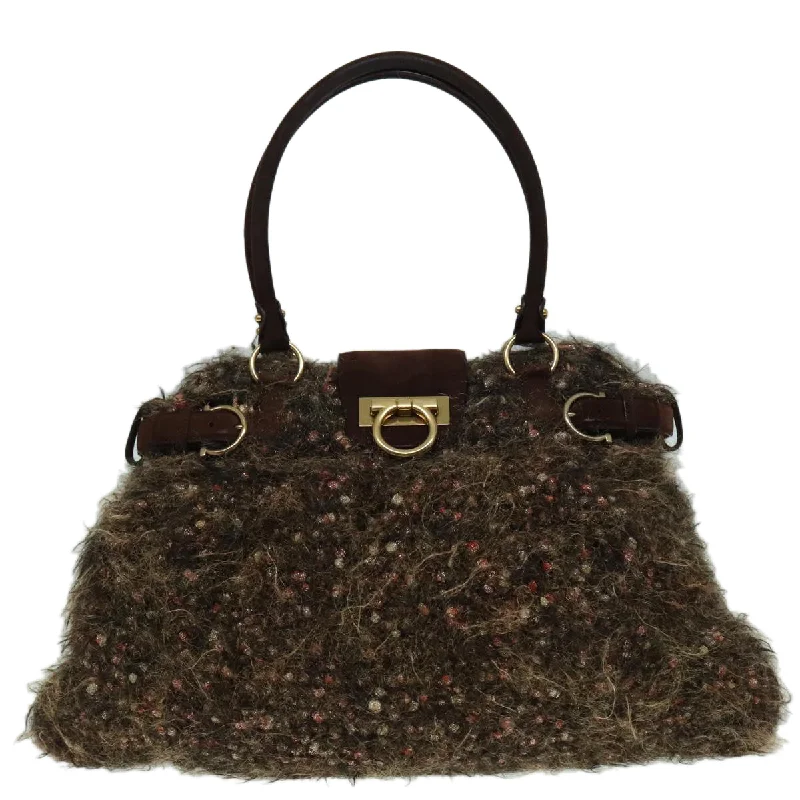 Waterproof Tote Bag in Yellow for Outdoor Activities in Wet WeatherWomen's Tote Bag with Inner Compartments in Gray for Organizing Everyday EssentialsSalvatore Ferragamo Gancini  Wool Tote Bag (Pre-Owned)