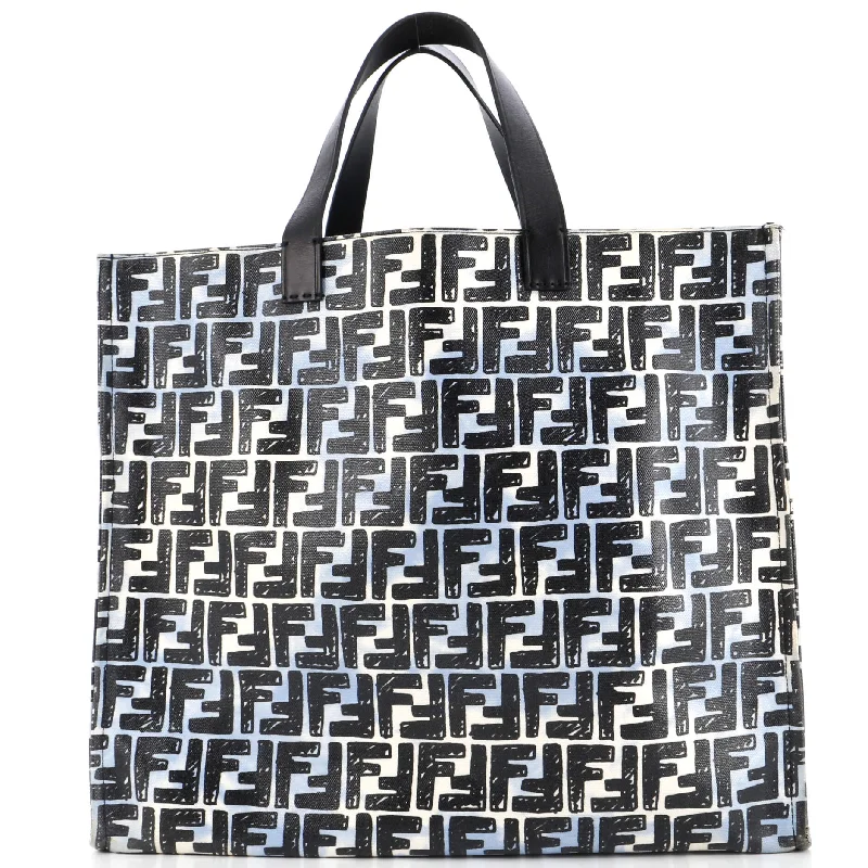 Medium - Sized Canvas Tote Bag in Navy Blue with Striped Pattern for a Nautical - Inspired LookShopper Tote Joshua Vides Zucca Coated Canvas Large