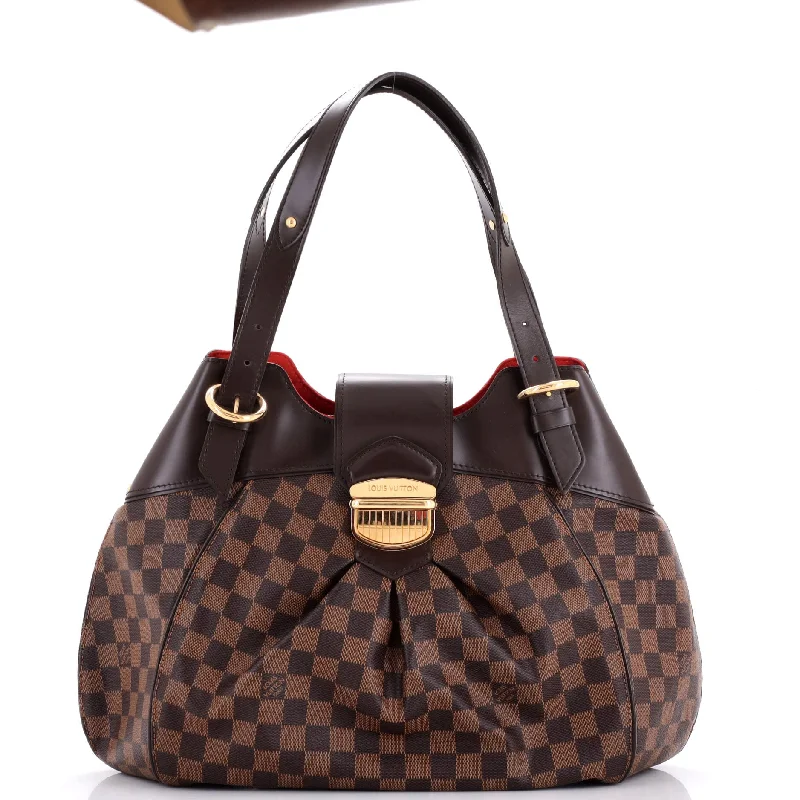 Women's Large Leather Shoulder Bag in Brown with Multiple Compartments for WorkCanvas and Leather Combo Shoulder Bag in Tan for a Rustic LookSistina Handbag Damier GM Women's Large Leather Shoulder Bag in Brown with Multiple Compartments for WorkCanvas and Leather Combo Shoulder Bag in Tan for a Rustic LookSistina Handbag Damier GM