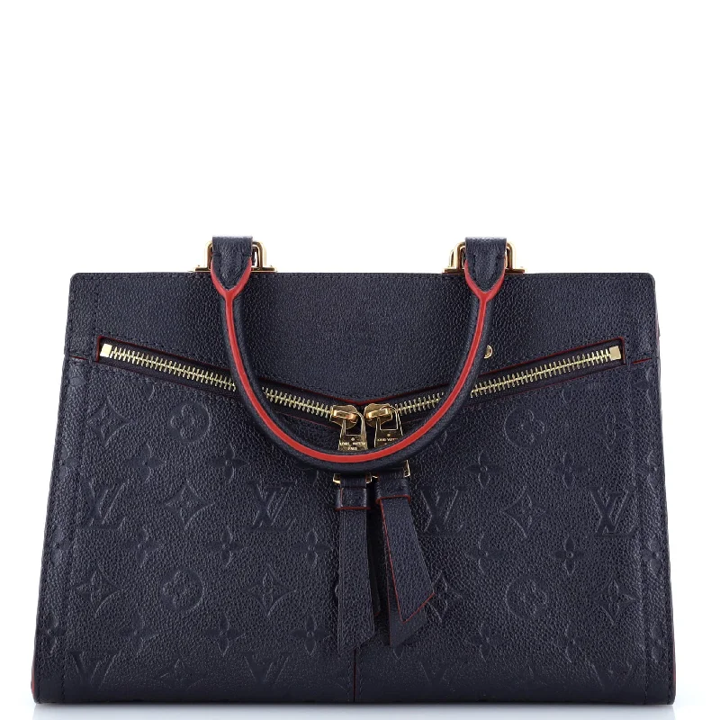 Women's Tote Bag with Inner Compartments in Gray for Organizing Everyday EssentialsSully Tote Monogram Empreinte Leather PM