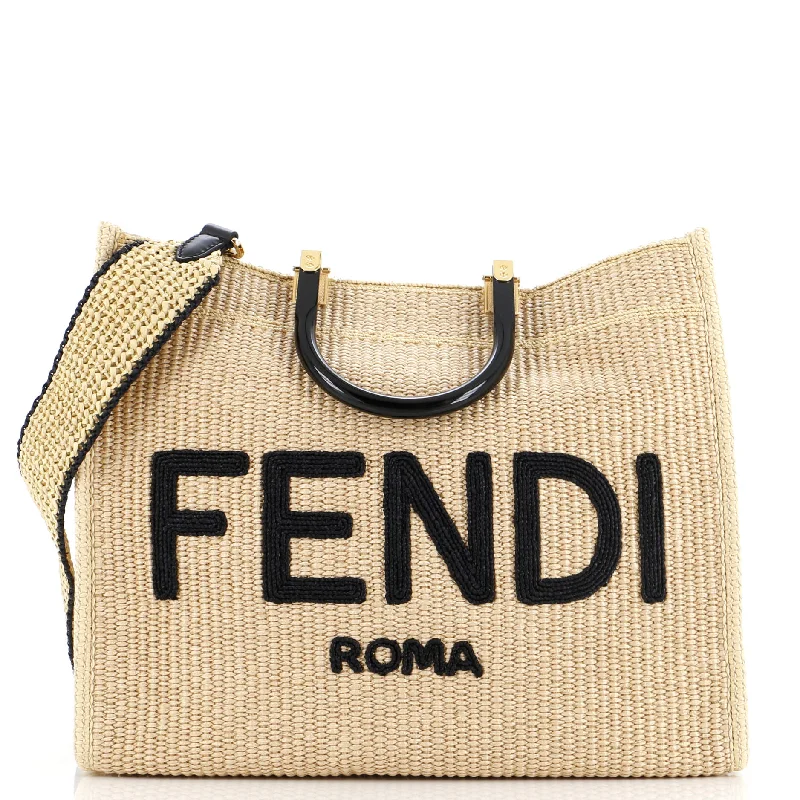 Geometric - Printed Tote Bag in Multicolor for a Contemporary and Trendy OutfitSunshine Shopper Tote Woven Raffia Medium