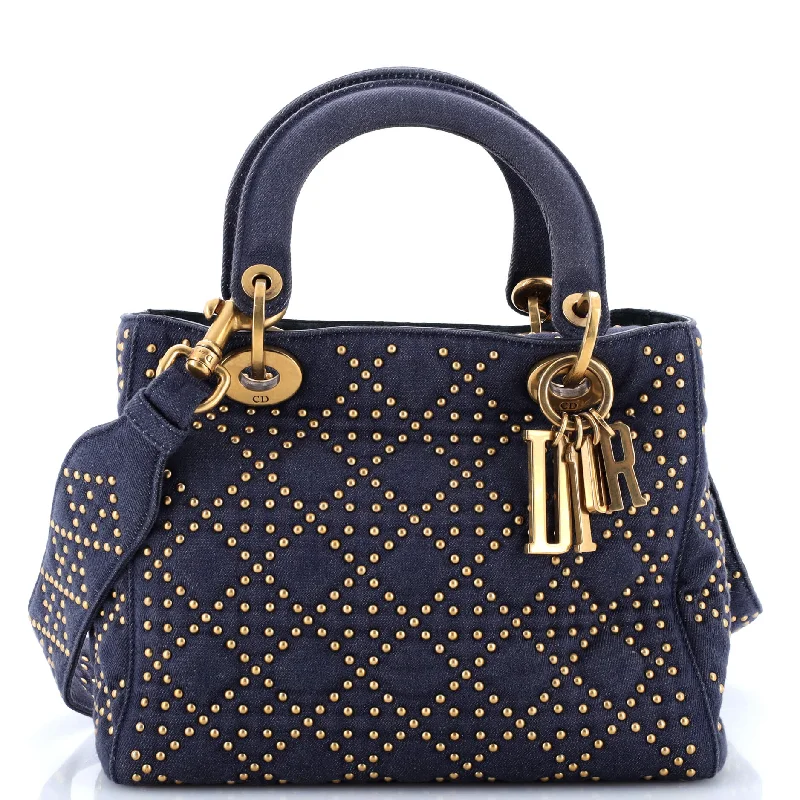 Tote Bag with Adjustable Shoulder Strap in Olive Green for Comfortable CarryingSupple Lady Dior Bag Cannage Studded Denim Medium Tote Bag with Adjustable Shoulder Strap in Olive Green for Comfortable CarryingSupple Lady Dior Bag Cannage Studded Denim Medium
