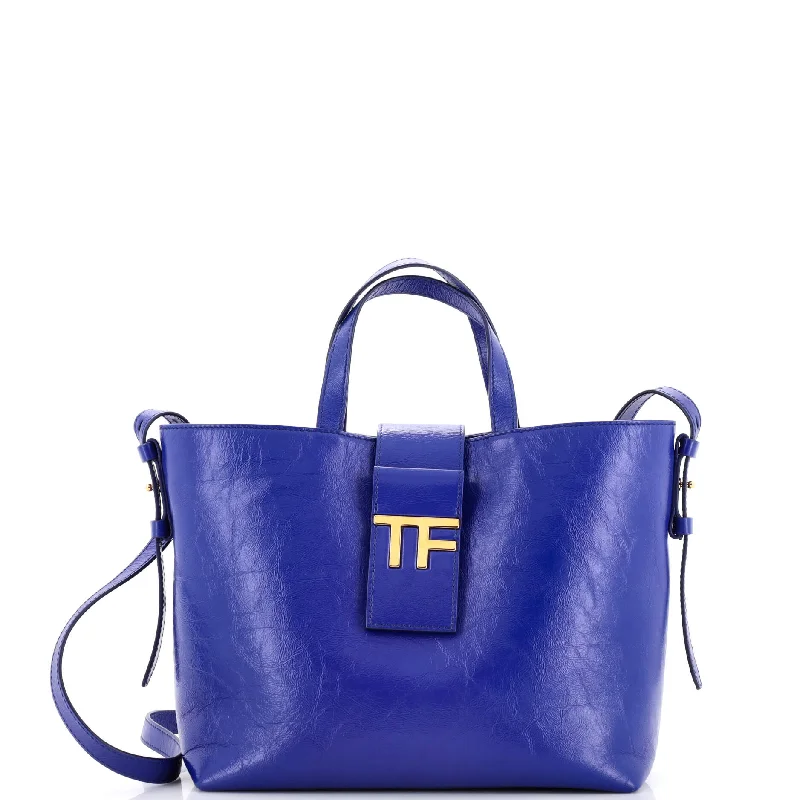 Faux Fur - Trimmed Tote Bag in White for a Cozy Winter LookTF Tote Leather Mini