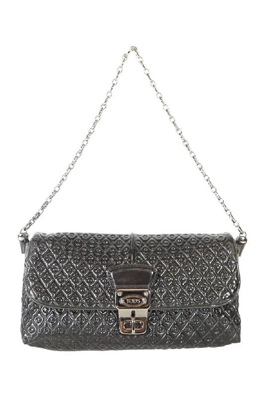 Vegan Leather Shoulder Bag in Gray for Ethical Fashion Lovers[WB3899] Tod's | Shoulder Bag