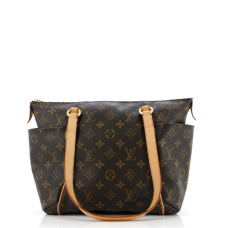 Large Capacity Genuine Leather Women's Tote Bag in Black for Work and CommutingTotally Handbag Monogram Canvas PM